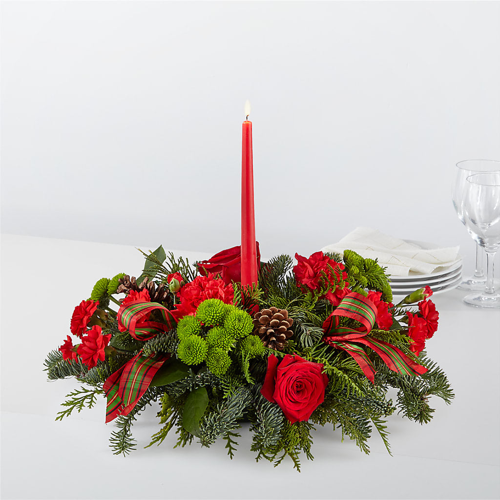 By the Candlelight Centerpiece – Noor Florist Llc, Lake Villa IL