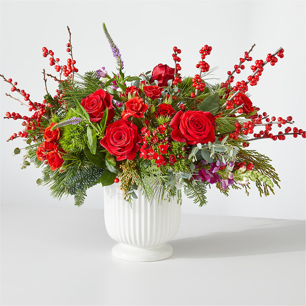 Big Red Bow Bouquet – Noor Florist Llc, Lake Villa IL