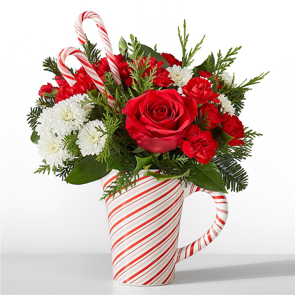 Peppermint Swirl Mug – Noor Florist Llc, Lake Villa IL