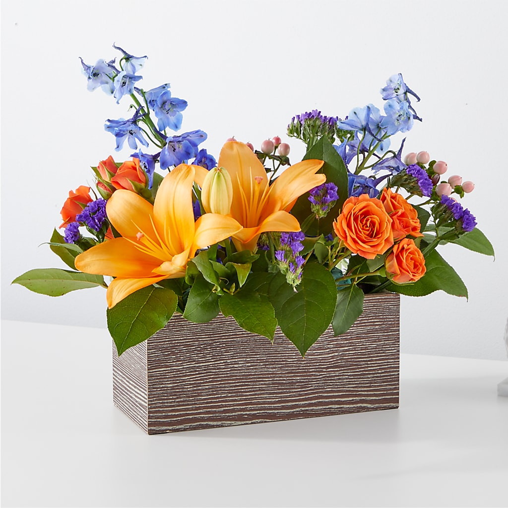 Radiant Citrus Box Bouquet – Noor Florist Llc, Lake Villa IL