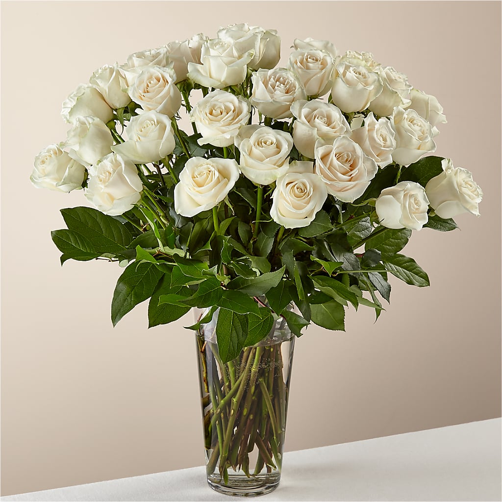Long Stem White Rose Bouquet – Noor Florist Llc, Lake Villa IL