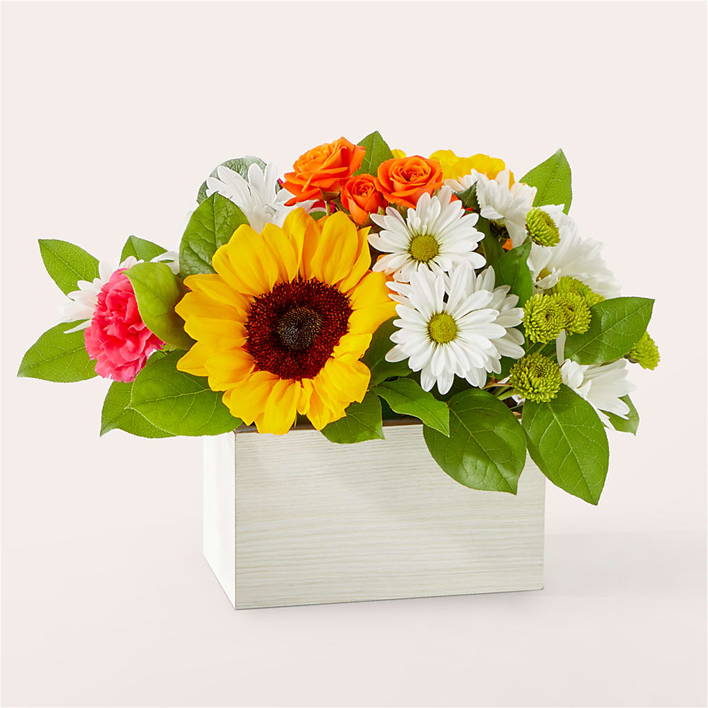 Sun-drenched Blooms Box Bouquet – Noor Florist Llc, Lake Villa IL