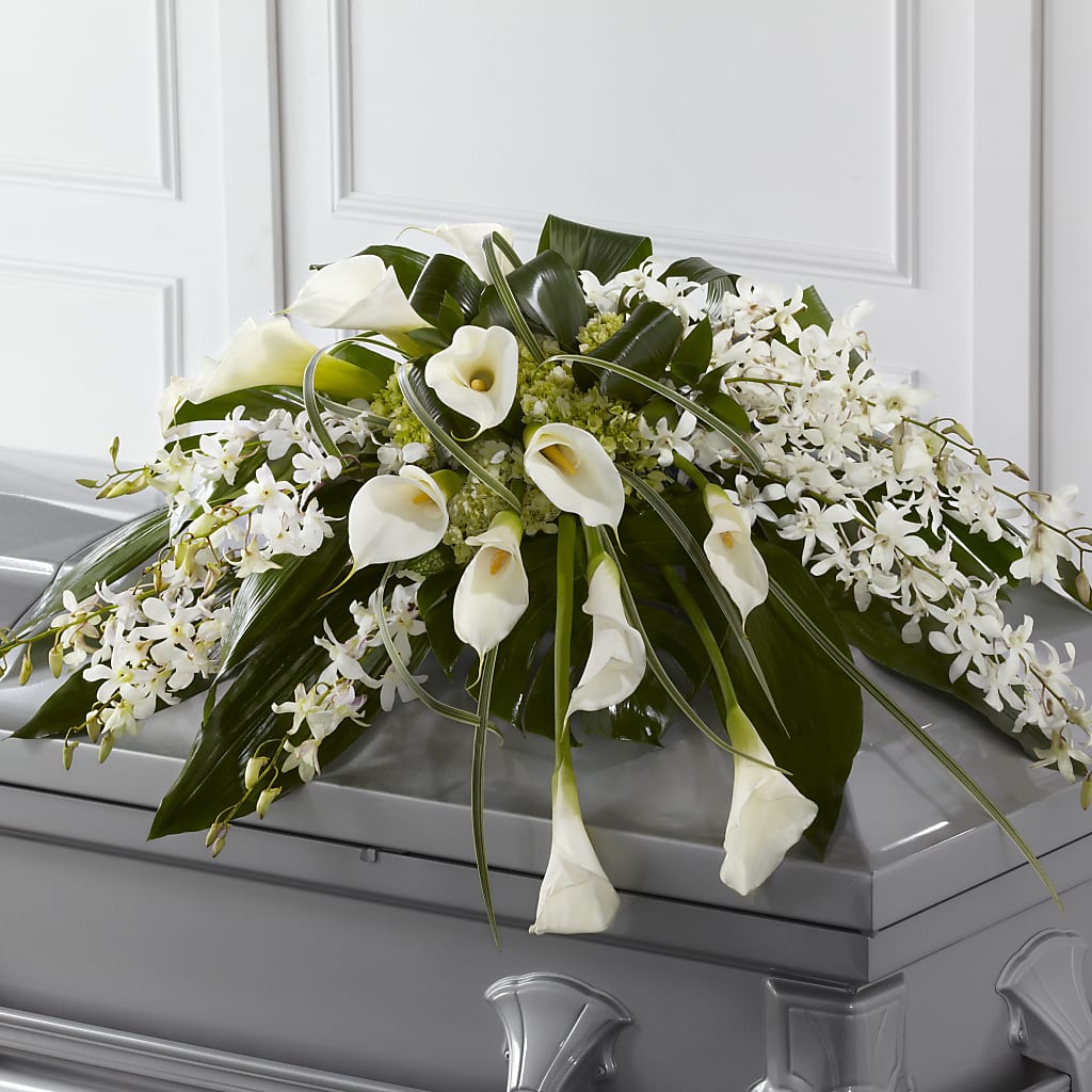 Angel Wings Casket Spray – Noor Florist Llc, Lake Villa IL