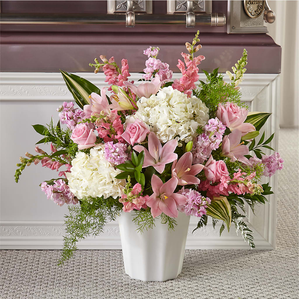 Simply Serene Floor Basket – Noor Florist Llc, Lake Villa IL