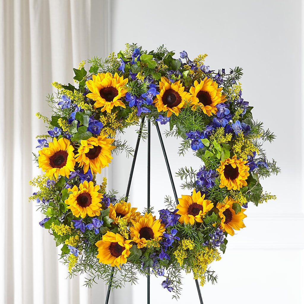 Bright Rays Wreath – Noor Florist Llc, Lake Villa IL