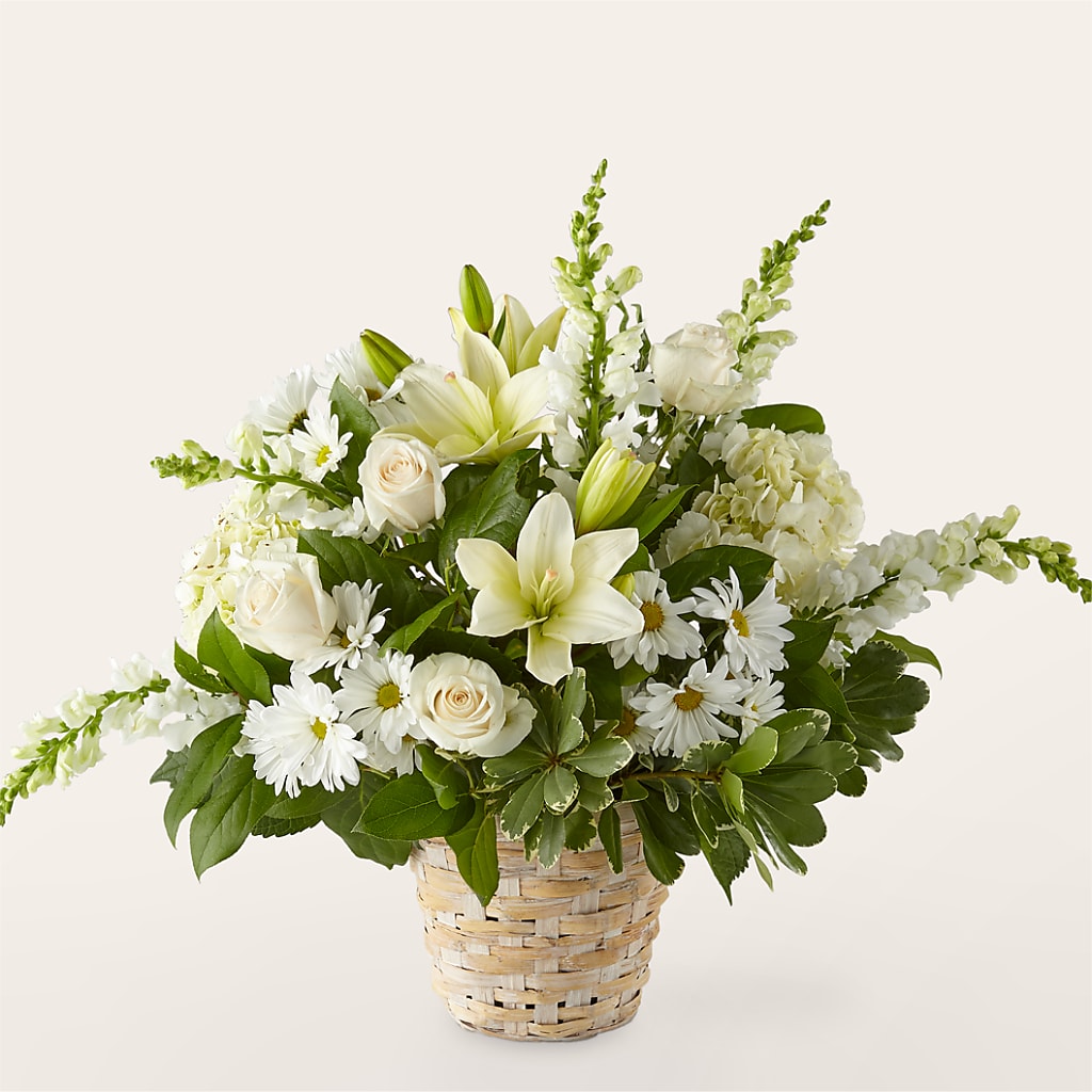 Ivory Elegance Floral Basket – Noor Florist Llc, Lake Villa IL