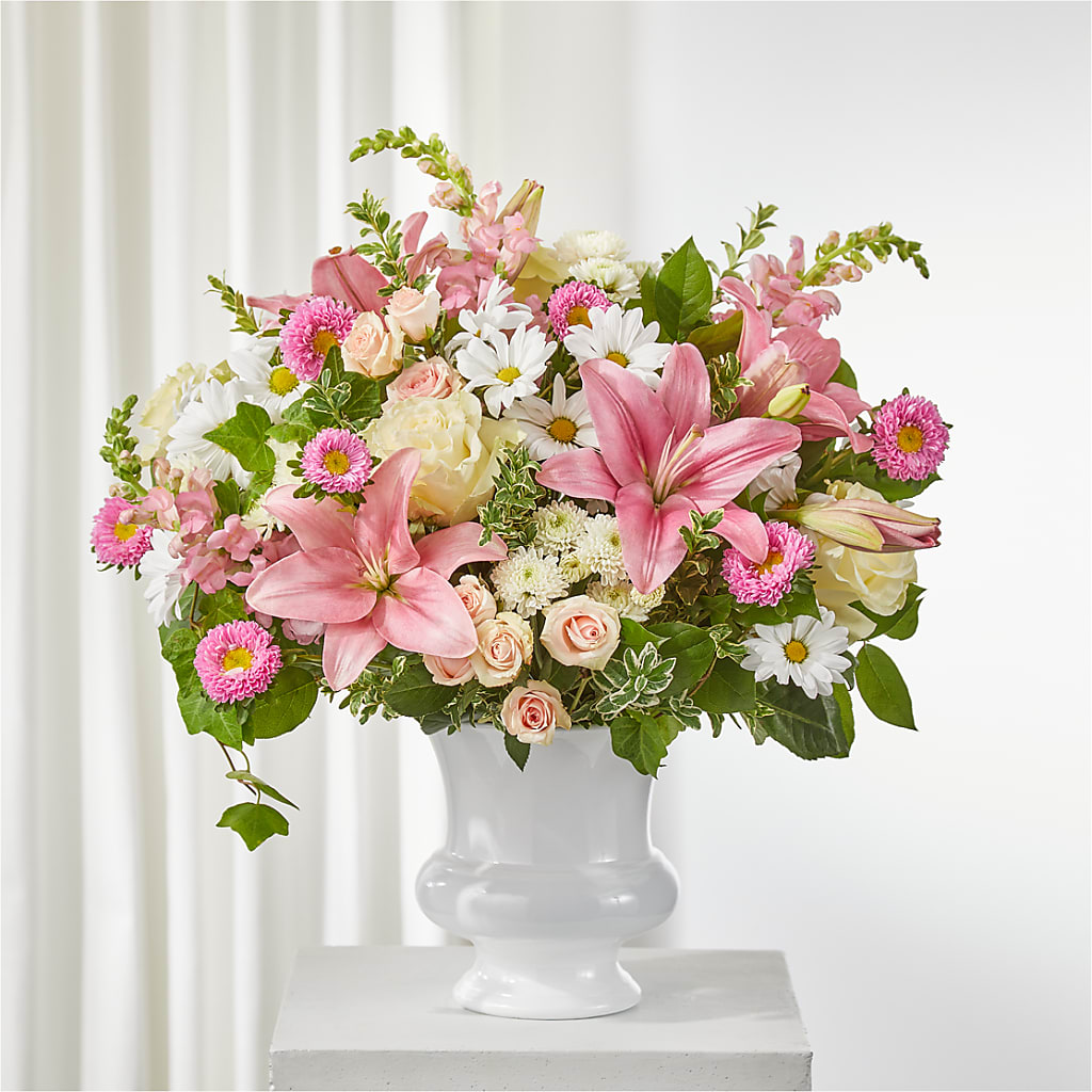 Empathetic Blooms Urn Arrangement – Noor Florist Llc, Lake Villa IL