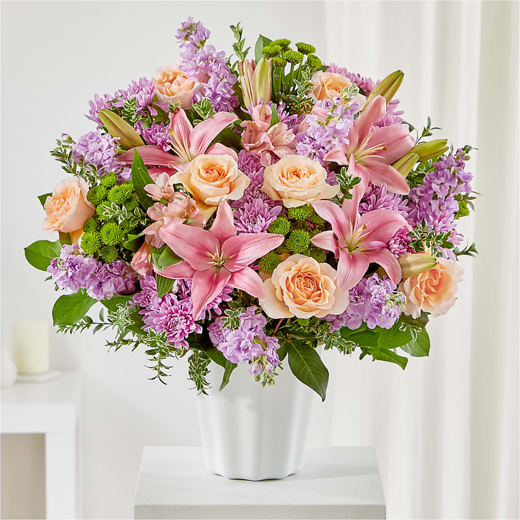 Supportive Embrace Tabletop Basket – Noor Florist Llc, Lake Villa IL