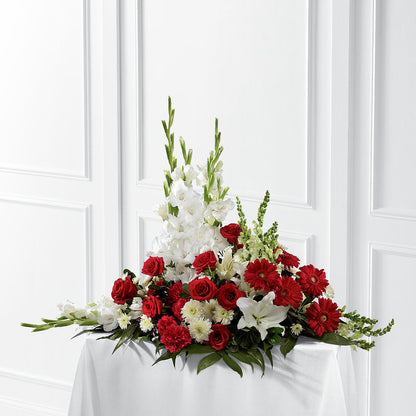 Crimson & White Arrangement –  Noor Florist Llc, Lake Villa IL