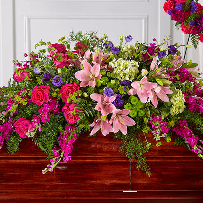 Radiant Tribute Casket Spray –  Noor Florist Llc, Lake Villa IL