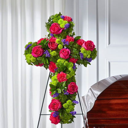 Tribute Rose Floral Cross –  Noor Florist Llc, Lake Villa IL