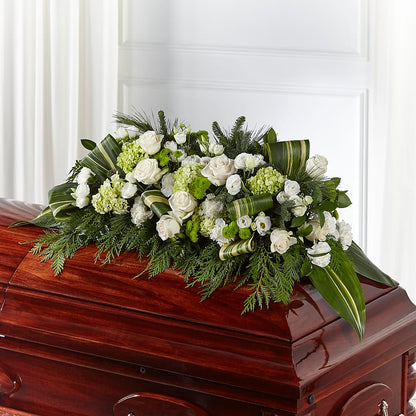 Hopeful Gesture Casket Spray –  Noor Florist Llc, Lake Villa IL