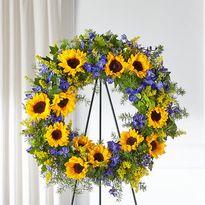 Bright Rays Wreath –  Noor Florist Llc, Lake Villa IL