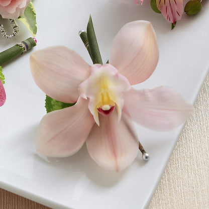 Pink Cymbidium Boutonniere –  Noor Florist Llc, Lake Villa IL